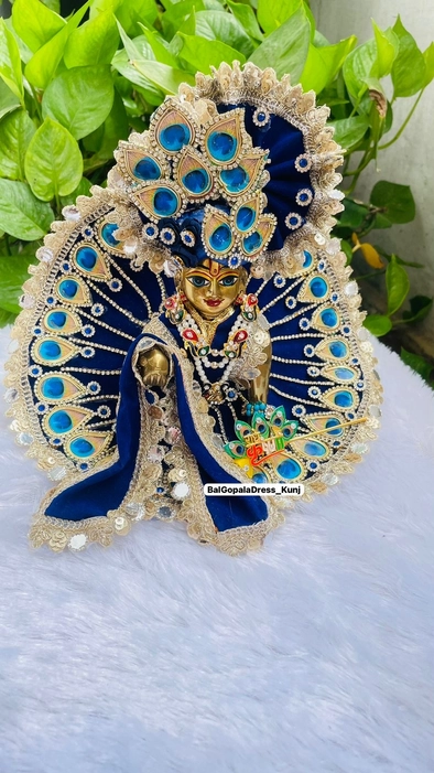 Peacock Dress with jewellery set