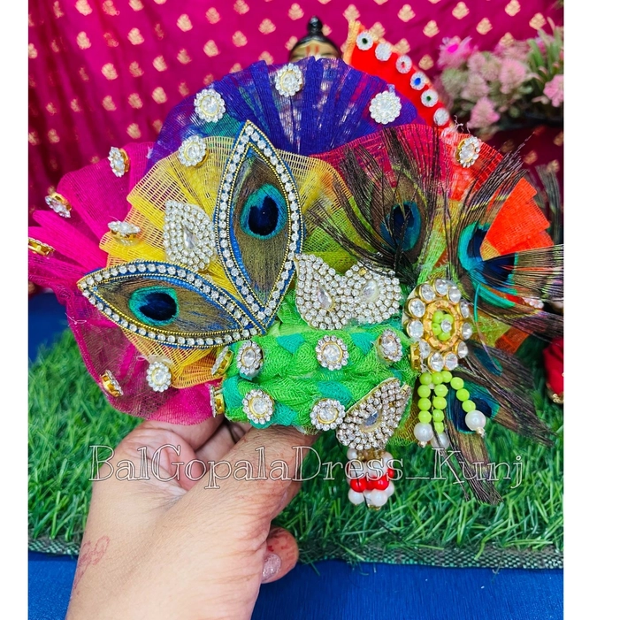 Mixed colour Navratri dress with padgi