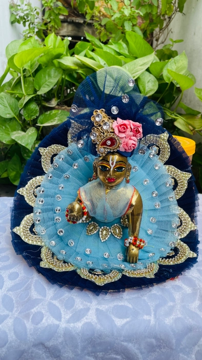 2side of Blue Dress choli patka & Padgi