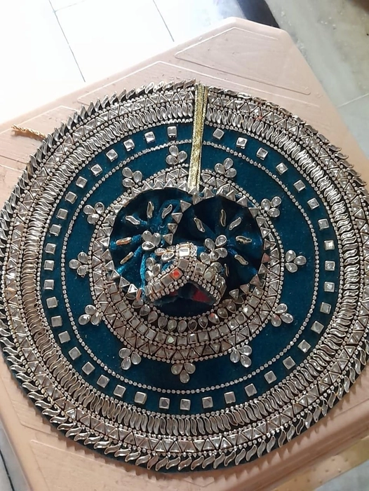 velvet kundan Designer dress with padgi
