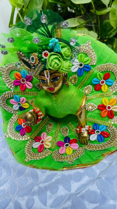 Light green Dress choli patka & Padgi
