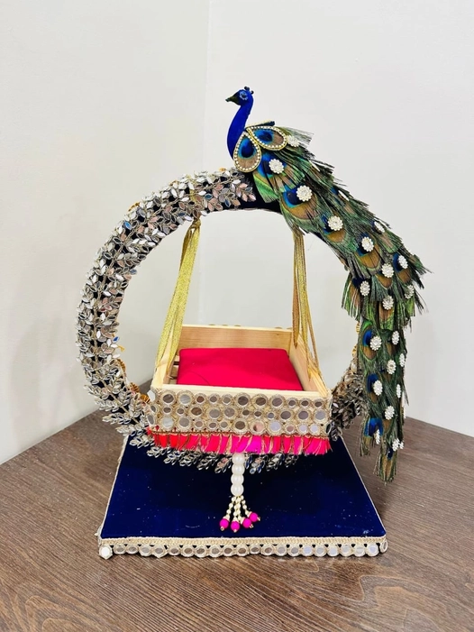 Wooden peacock jhule