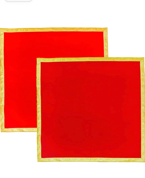 Velvet Red Pooja Cloth/Pooja Aasan for Mandir,