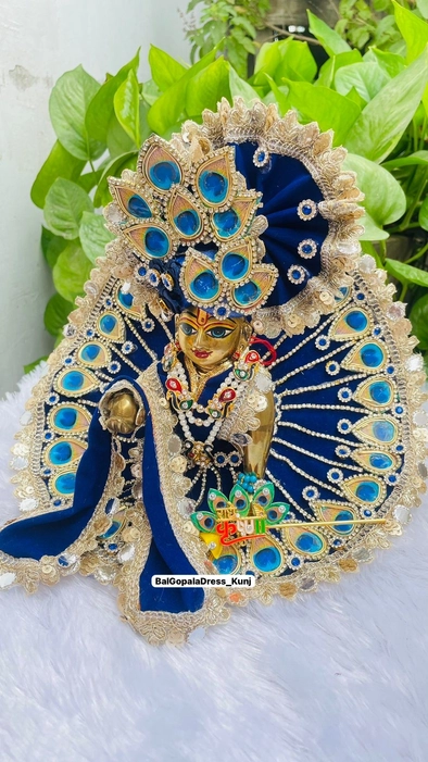 Peacock Dress with jewellery set