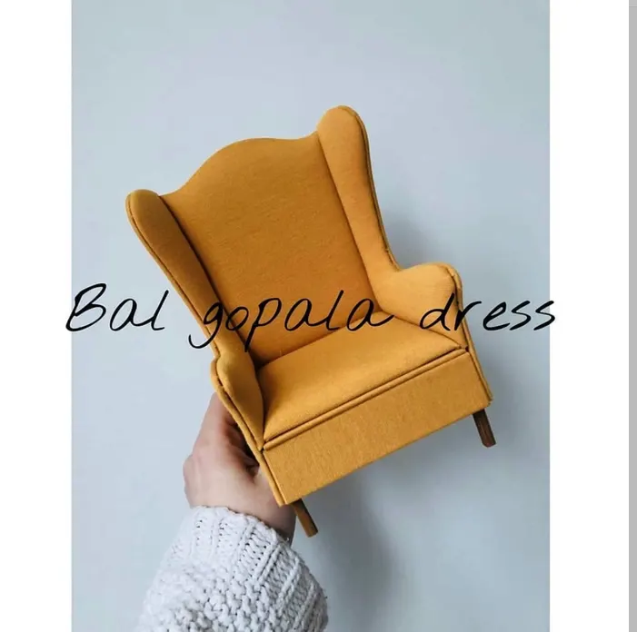 Yellow wooden chair