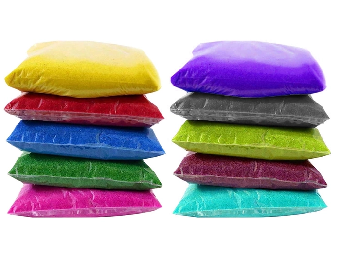 Rangoli Powder for Creativity, Diwali Floor Decoration (Multicolour, 80 Grams each) - Pack of 10 - ceramic