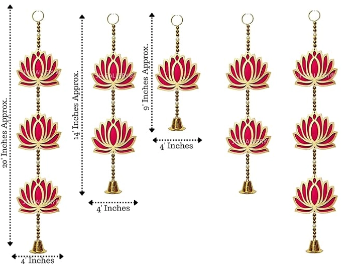 5pc set Lotus Hangings for Decoration