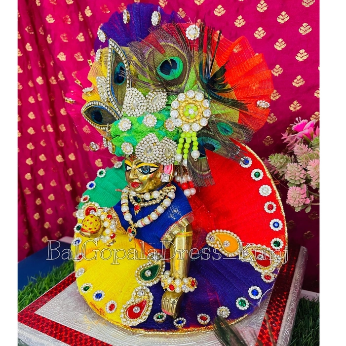 Mixed colour Navratri dress with padgi