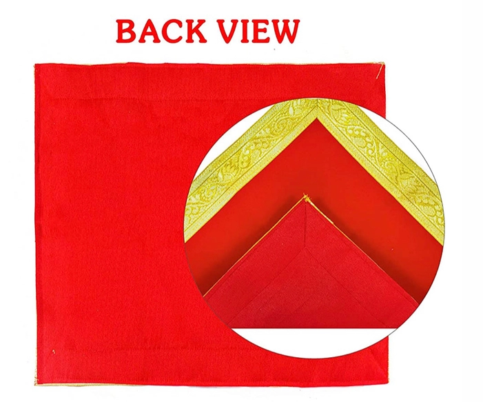 Velvet Red Pooja Cloth/Pooja Aasan for Mandir,
