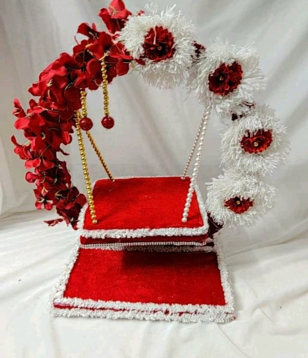 Red nd white colour combination Light💡 Jhula