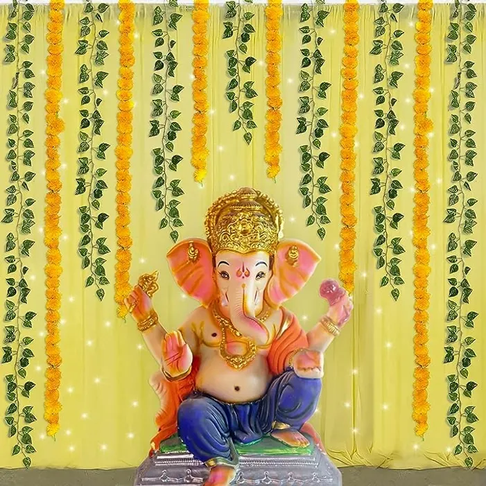 SpecialYou Ganesh Chaturthi Backdrop Decoration Items for Home