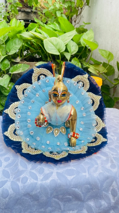 2side of Blue Dress choli patka & Padgi