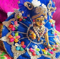 Blue dress with padgi