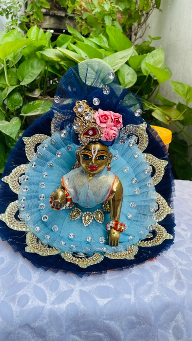 2side of Blue Dress choli patka & Padgi