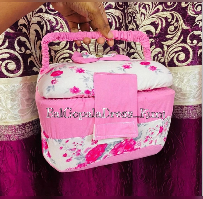 Pink cover carry basket for Travelling