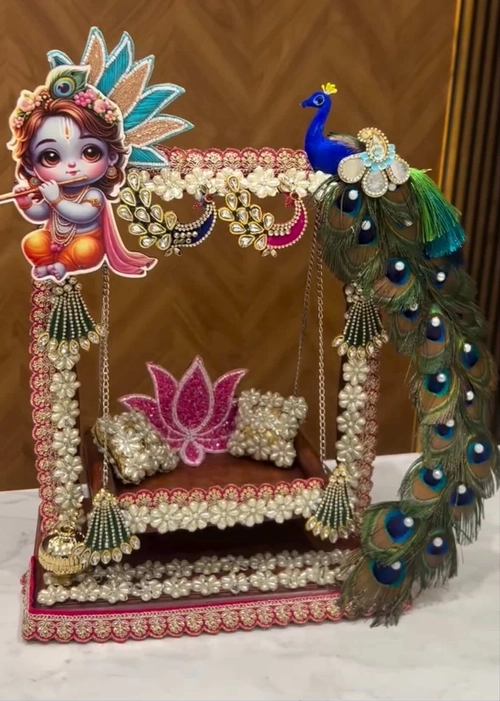Peacock wooden jhula
