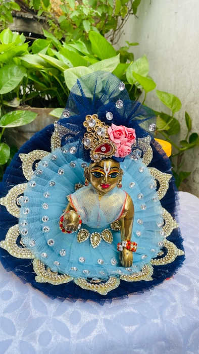 2side of Blue Dress choli patka & Padgi