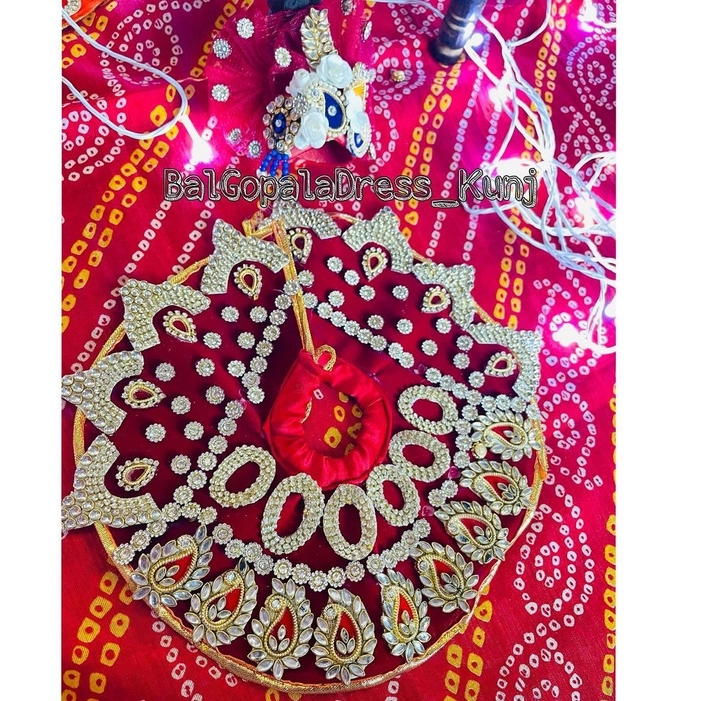 Designer red colour Dress with padgi