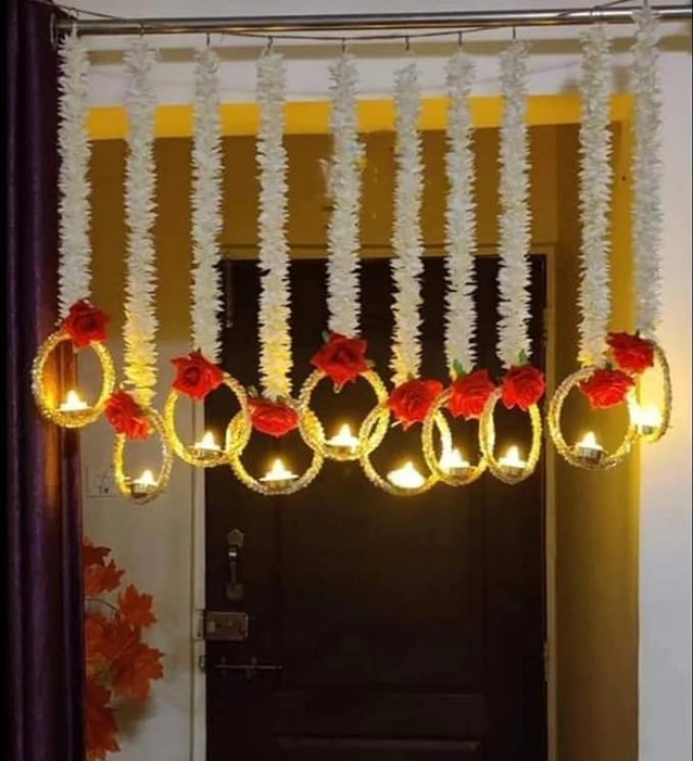 5 Wall Hangings with electric diya