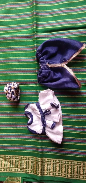 Rajasthani Dhoti Kurta turban  blue and white